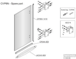 B&w-luxury Bagno Badwand 80x140cm. Chroom-helder Clean -Duravit Verkoop 10479