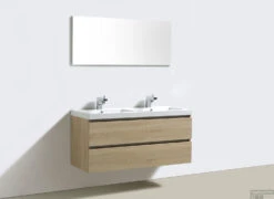 Badkamermeubelset Sanilux Trendline 120x47x50 Cm Light Wood -Duravit Verkoop 18120 l wood 2 1