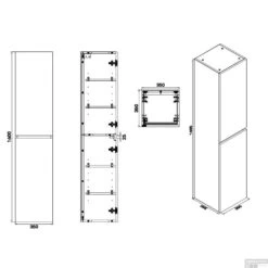 Hoge Kast 160 Cm Wiesbaden Vision 160x35x35 Grey Oak (2 Deuren) 5 Hoge Kast 160 Cm Wiesbaden Vision 160x35x35 Grey Oak (2 Deuren) -Duravit Verkoop 38.3930 1 1