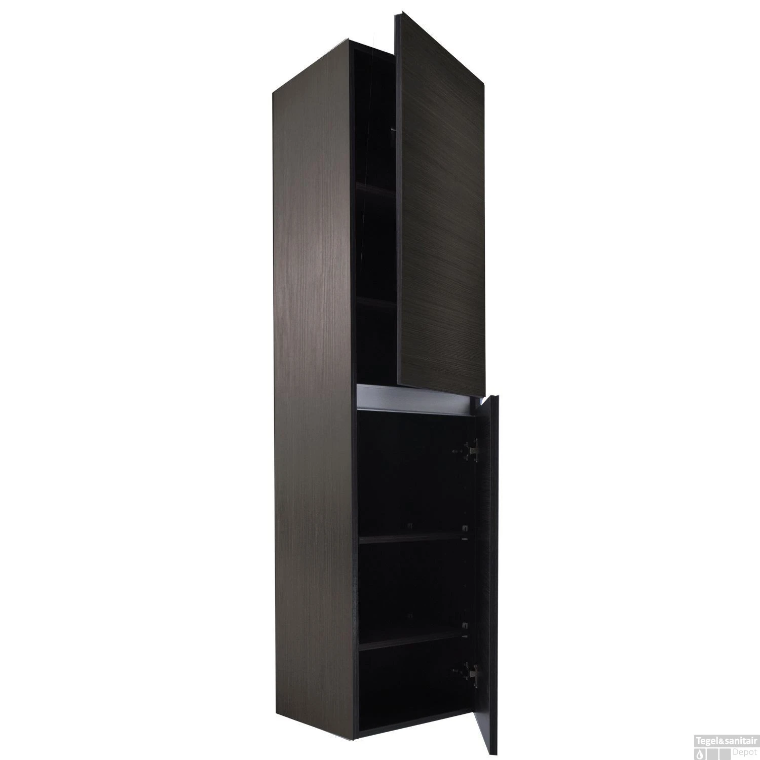 Hoge Kast 160 Cm Wiesbaden Vision 160x35x35 Grey Oak (2 Deuren) 2 Hoge Kast 160 Cm Wiesbaden Vision 160x35x35 Grey Oak (2 Deuren) - Afbeelding 2