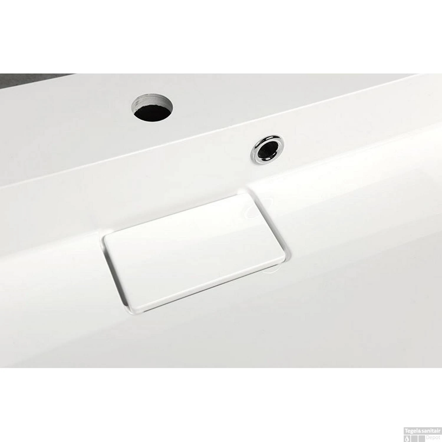 Wastafel Sapho Amur Rechthoek 90x46x12.5 Cm Cast Marble Wit 3 Wastafel Sapho Amur Rechthoek 90x46x12.5 Cm Cast Marble Wit - Afbeelding 3