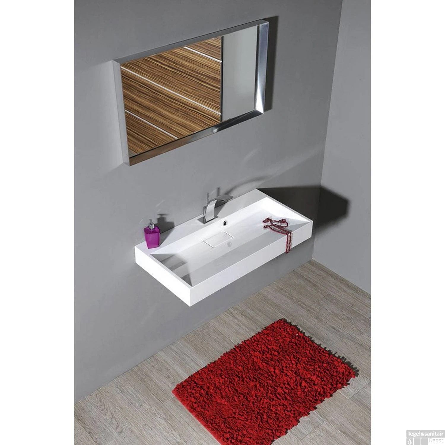 Wastafel Sapho Amur Rechthoek 90x46x12.5 Cm Cast Marble Wit 7 Wastafel Sapho Amur Rechthoek 90x46x12.5 Cm Cast Marble Wit - Afbeelding 7