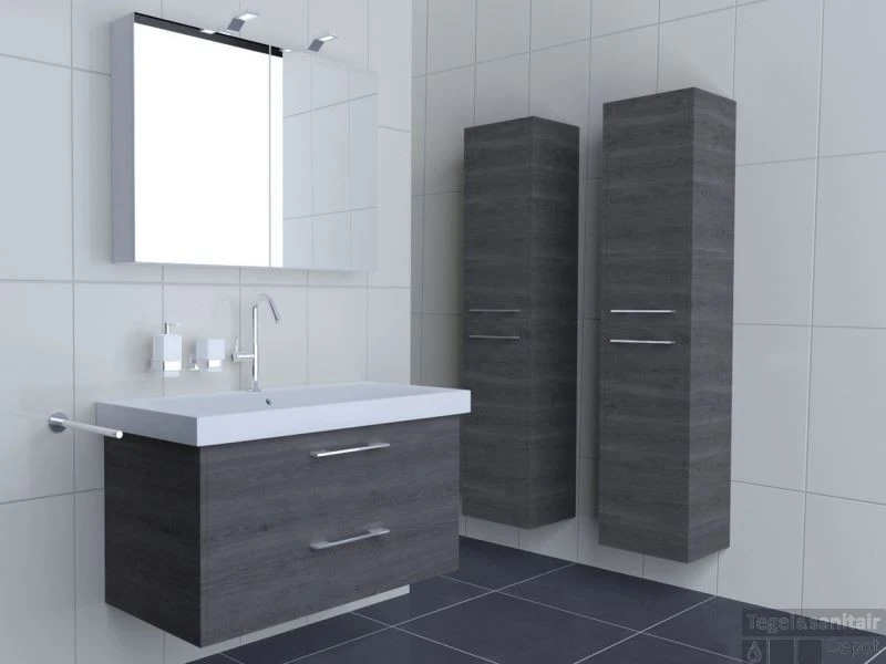 B&w-luxury Frisky Kast Hoog 35x35x170 Cm. Deur Links/rechts Wit Gelakt 01 2 B&w-luxury Frisky Kast Hoog 35x35x170 Cm. Deur Links/rechts Wit Gelakt 01 - Afbeelding 2