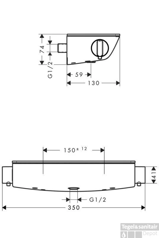 Hansgrohe Ecostat Select Douchethermostaat 15 Cm. Chroom 2 Hansgrohe Ecostat Select Douchethermostaat 15 Cm. Chroom - Afbeelding 2