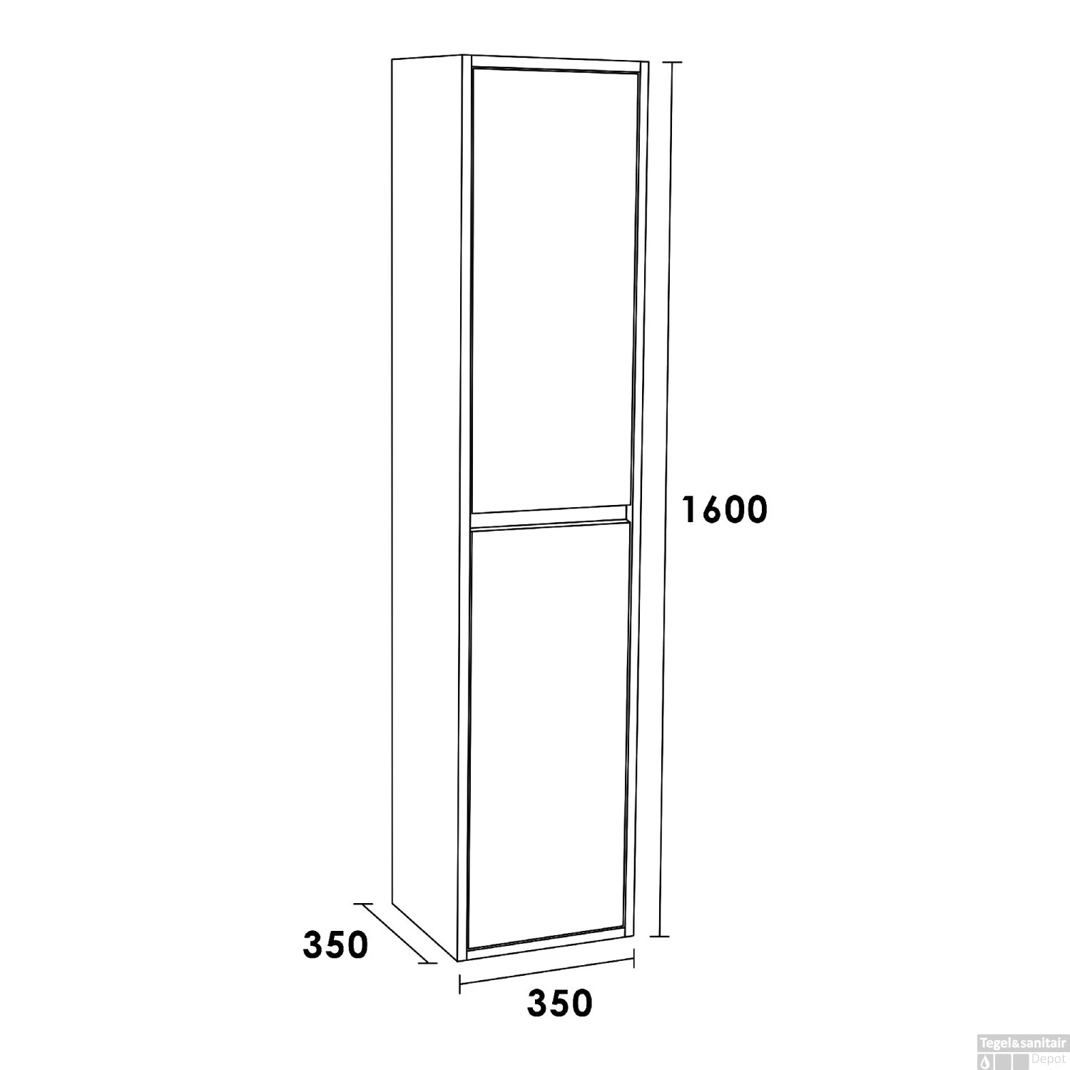 Hoge Kast NEXXT Exclusive Line 160x35x35 Cm Sahara - Afbeelding 3