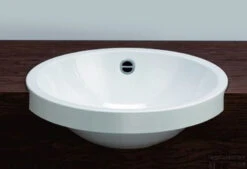 Alape Hb Serie Halfinbouw Wastafel 45 Cm. Rond Wit