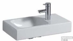 Geberit Xs Wastafel Links 53x31 Cm. Met Afleg Rechts Wit