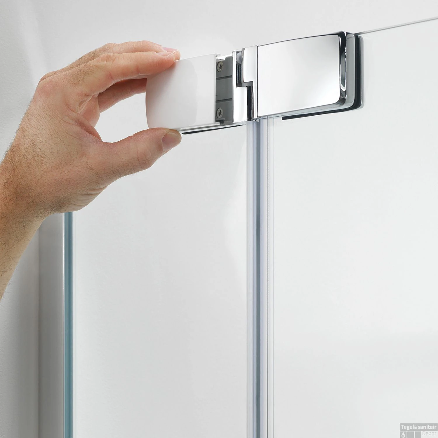 Badwand Sealskin Custom 100x140 Cm Zilver Hoogglans Helder Glas Links 3 Badwand Sealskin Custom 100x140 Cm Zilver Hoogglans Helder Glas Links - Afbeelding 3