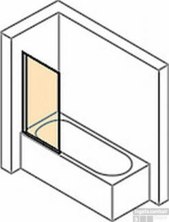 Huppe Design Pure 1-delige Badklapwand 75x150 Cm. Chroom Look-antiplaque Gl