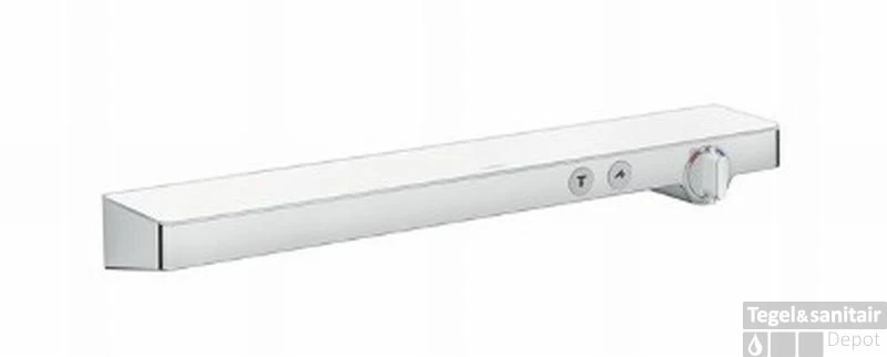 Hansgrohe Select Shower Tablet 700 Douchethermostaat Wit-chroom-glas 1 Hansgrohe Select Shower Tablet 700 Douchethermostaat Wit-chroom-glas