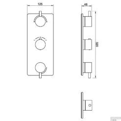 Afbouwdeel Douche Boss & Wessing Cemal Thermostatisch 3-Weg Gunmetal -Duravit Verkoop afbouwdeel douche boss wessing cemal thermostatisch 3 weg gunmetal tech