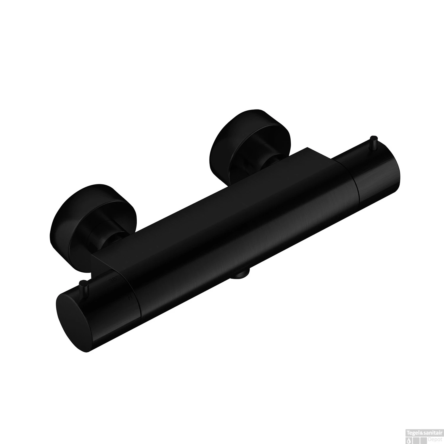 Douchethermostaat Hotbath Cobber Onderaansluiting 2-knop Mat Zwart 1 Douchethermostaat Hotbath Cobber Onderaansluiting 2-knop Mat Zwart