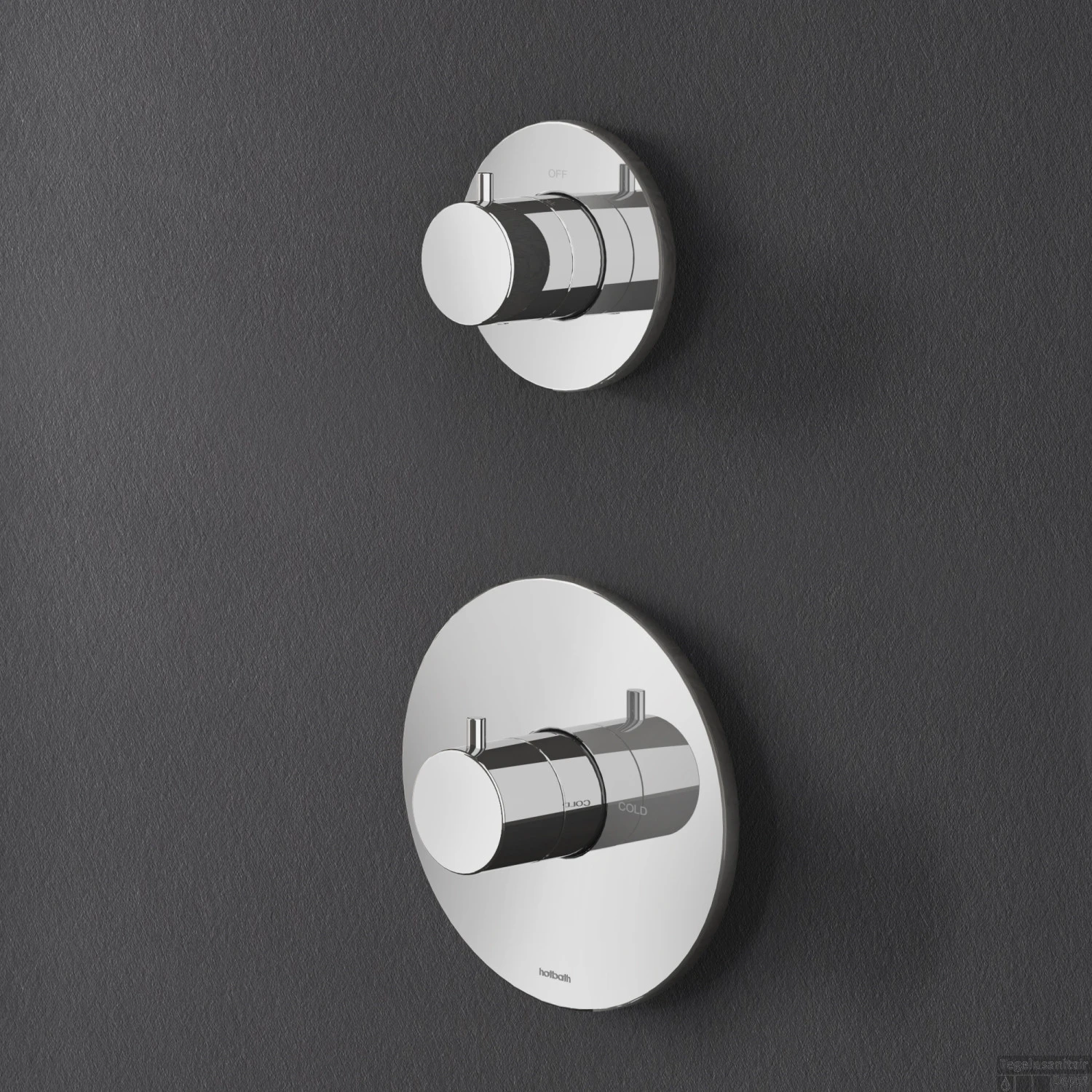 Douchethermostaat Hotbath Buddy Inbouw 1 Stopkraan Chroom (excl. Inbouwdeel)