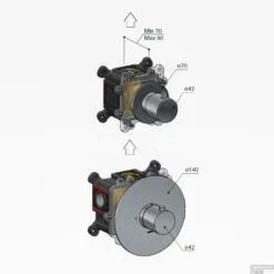 Douchethermostaat Hotbath Buddy Inbouw 1 Stopkraan Chroom (excl. Inbouwdeel) -Duravit Verkoop b012cr douchethermostaat hotbath buddy inbouw 1 stopkraan chroom excl. inbouwdeel tech 1