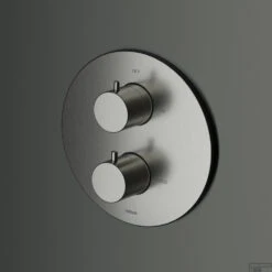 Douchethermostaat Hotbath Buddy Inbouw 1 Stopkraan Rond Geborsteld Nikkel (excl. Inbouwdeel)