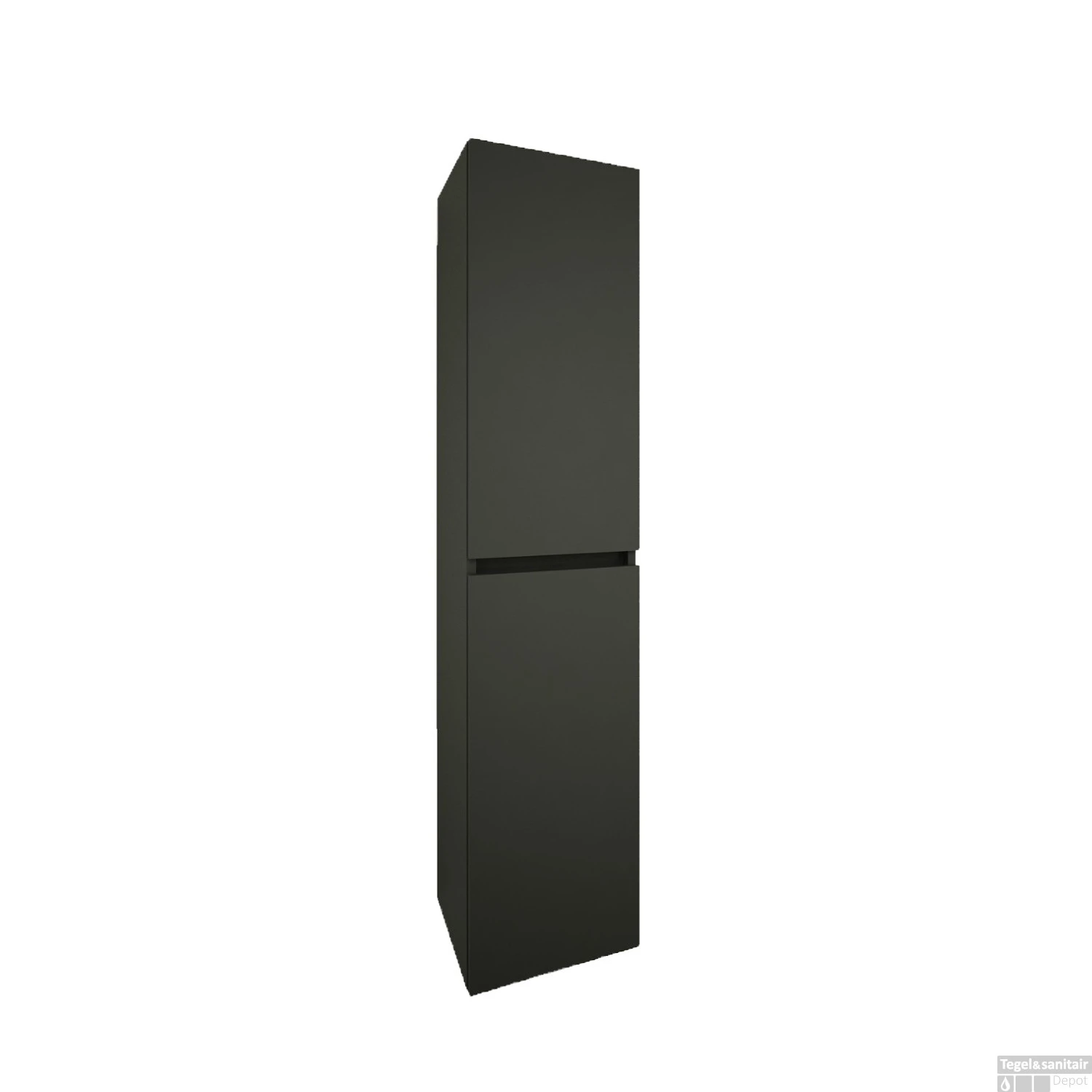 Badkamerkast Wiesbaden Marmaris Kolomkast 160x35x35 Cm Mat Zwart (Links En Rechts)
