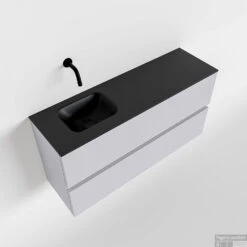 MONDIAZ ADA 100cm Toiletmeubel Cale. LEX Wastafel Urban Links Zonder Kraangat