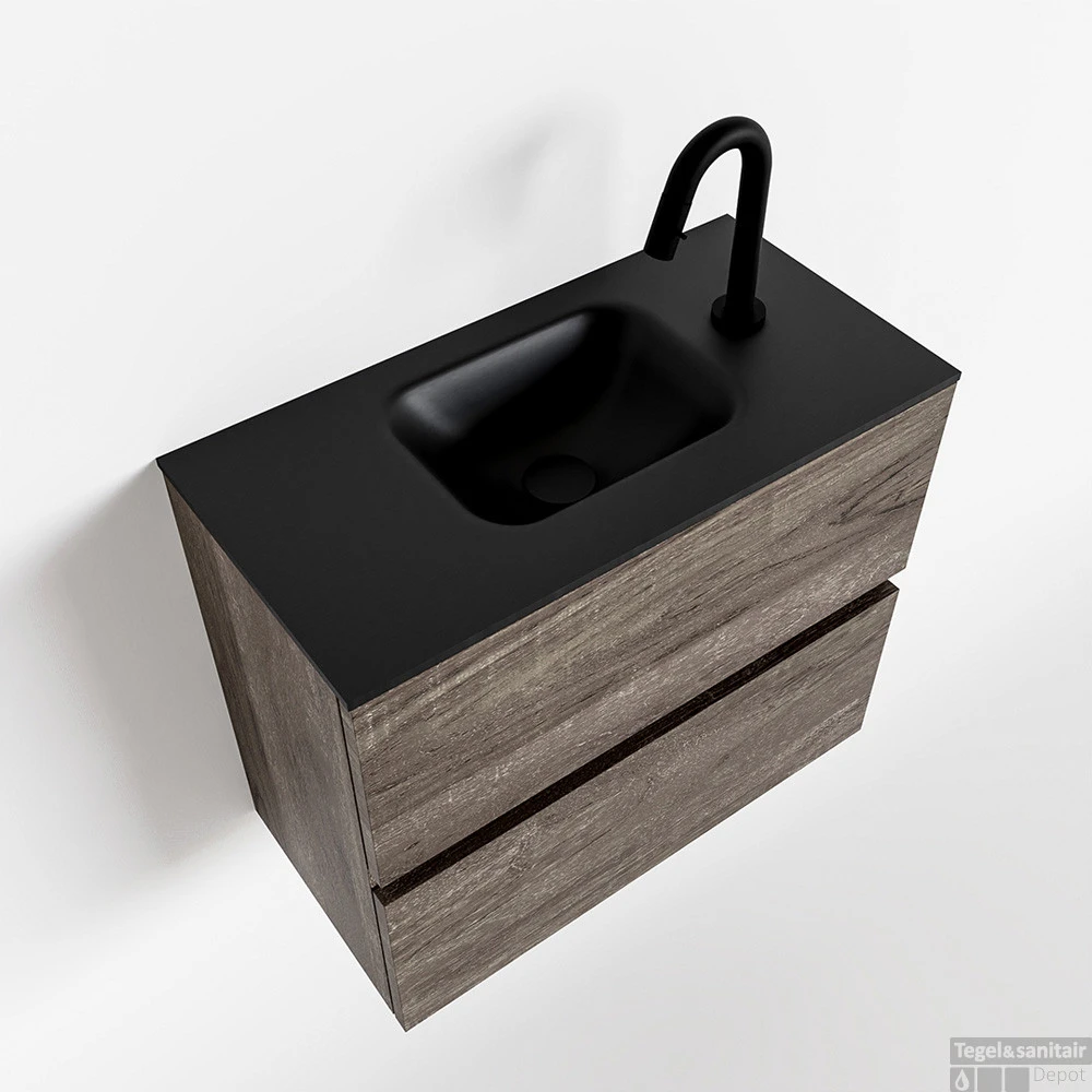 MONDIAZ ADA 60cm Toiletmeubel Dark Brown. LEX Wastafel Urban Midden 1 Kraangat 1 MONDIAZ ADA 60cm Toiletmeubel Dark Brown. LEX Wastafel Urban Midden 1 Kraangat