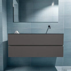 MONDIAZ ADA 120cm Toiletmeubel Dark Grey. LEX Wastafel Urban Rechts Zonder Kraangat 8 MONDIAZ ADA 120cm Toiletmeubel Dark Grey. LEX Wastafel Urban Rechts Zonder Kraangat -Duravit Verkoop badkamermeubel ada dark clay model lex urban front 0030