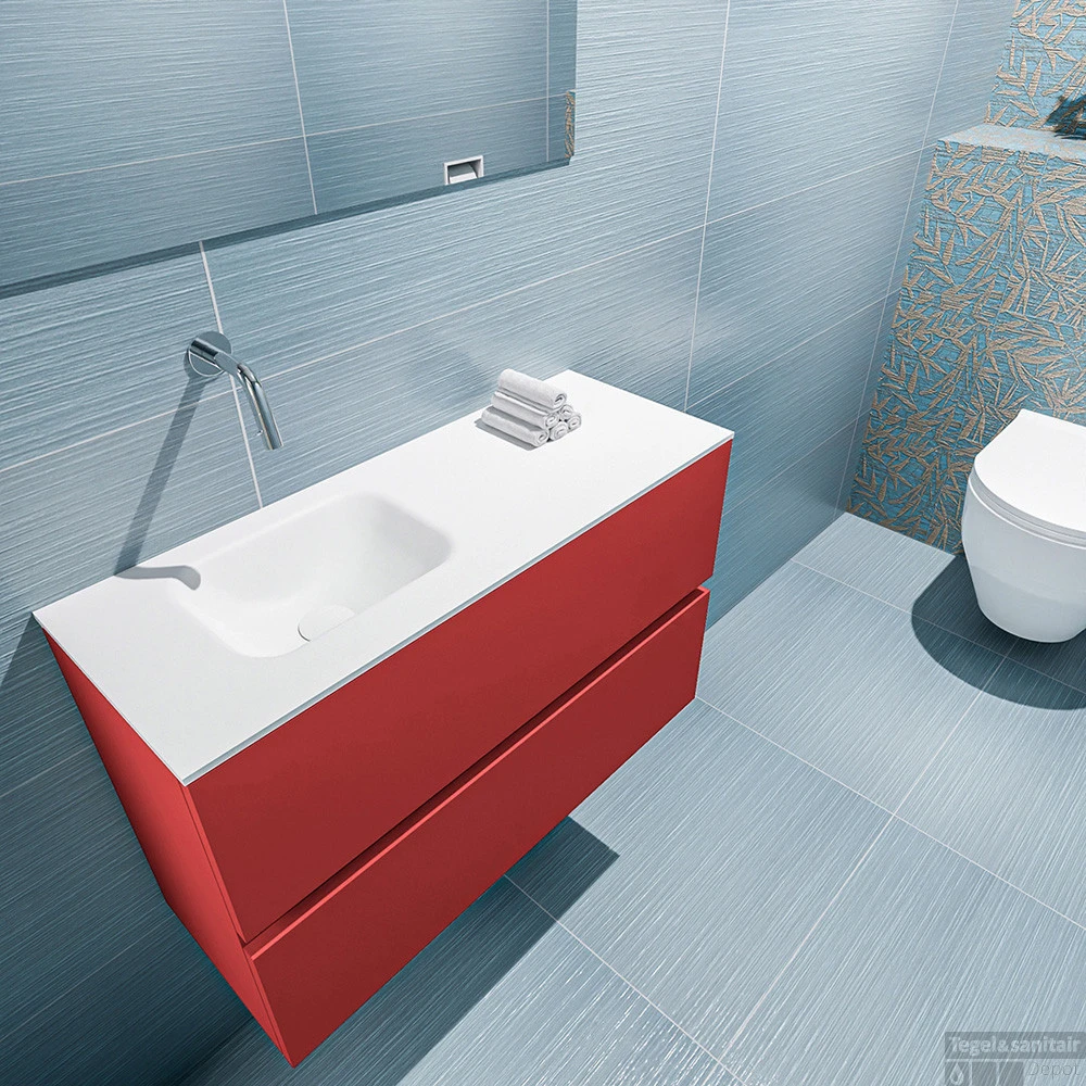 MONDIAZ ADA 80cm Toiletmeubel Fire. LEX Wastafel Talc Links Zonder Kraangat 3 MONDIAZ ADA 80cm Toiletmeubel Fire. LEX Wastafel Talc Links Zonder Kraangat - Afbeelding 3