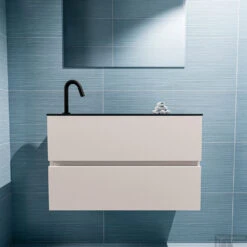 MONDIAZ ADA 80cm Toiletmeubel Linen. LEX Wastafel Urban Links 1 Kraangat -Duravit Verkoop badkamermeubel ada linen model lex urban front 0015