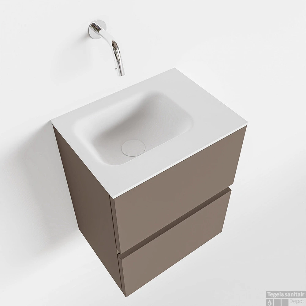 MONDIAZ ADA 40cm Toiletmeubel Smoke. LEX Wastafel Talc Rechts Zonder Kraangat 1 MONDIAZ ADA 40cm Toiletmeubel Smoke. LEX Wastafel Talc Rechts Zonder Kraangat