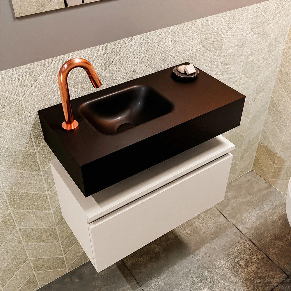 MONDIAZ ANDOR 60cm Toiletmeubel Linen. LEX 60cm Wastafel Urban Links 1 Kraangat 3 MONDIAZ ANDOR 60cm Toiletmeubel Linen. LEX 60cm Wastafel Urban Links 1 Kraangat - Afbeelding 3