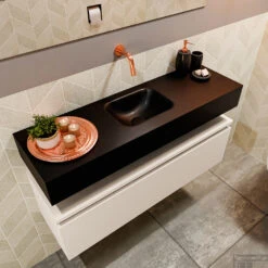 MONDIAZ ANDOR 100cm Toiletmeubel Linen. LEX 100cm Wastafel Urban Midden Geen Kraangat 7 MONDIAZ ANDOR 100cm Toiletmeubel Linen. LEX 100cm Wastafel Urban Midden Geen Kraangat -Duravit Verkoop badkamermeubel andor linen model lex vrijhangend urban sidetop 0024