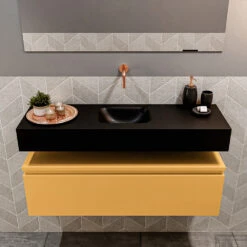 MONDIAZ ANDOR 100cm Toiletmeubel Ocher. LEX 100cm Wastafel Urban Midden Geen Kraangat 8 MONDIAZ ANDOR 100cm Toiletmeubel Ocher. LEX 100cm Wastafel Urban Midden Geen Kraangat -Duravit Verkoop badkamermeubel andor ocher model lex vrijhangend urban front 0024