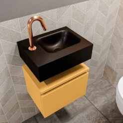 MONDIAZ ANDOR 40cm Toiletmeubel Ocher. LEX 40cm Wastafel Urban Rechts 1 Kraangat 7 MONDIAZ ANDOR 40cm Toiletmeubel Ocher. LEX 40cm Wastafel Urban Rechts 1 Kraangat -Duravit Verkoop badkamermeubel andor ocher model lex vrijhangend urban sidetop 0003