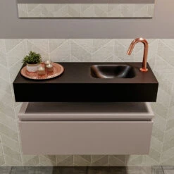 MONDIAZ ANDOR 80cm Toiletmeubel Smoke. LEX 80cm Wastafel Urban Rechts 1 Kraangat 8 MONDIAZ ANDOR 80cm Toiletmeubel Smoke. LEX 80cm Wastafel Urban Rechts 1 Kraangat -Duravit Verkoop badkamermeubel andor smoke model lex vrijhangend urban front 0019