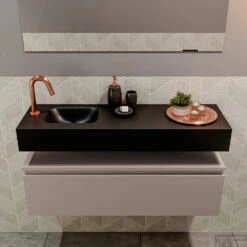MONDIAZ ANDOR 100cm Toiletmeubel Smoke. LEX 100cm Wastafel Urban Links 1 Kraangat -Duravit Verkoop badkamermeubel andor smoke model lex vrijhangend urban front 0025