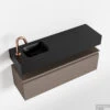 MONDIAZ ANDOR 100cm Toiletmeubel Smoke. LEX 100cm Wastafel Urban Links 1 Kraangat