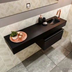 MONDIAZ ANDOR 60cm Toiletmeubel Urban. LEX 120cm Wastafel Urban Rechts 1 Kraangat -Duravit Verkoop badkamermeubel andor urban model eden urban sidetop 00041