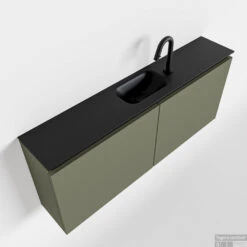 MONDIAZ TURE 120cm Toiletmeubel Army. EDEN Wastafel Urban Midden 1 Kraangat