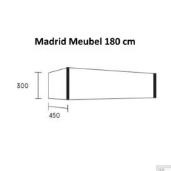 Badkamermeubel BWS Madrid Wit 180x45x30 Cm Mat Witte Solid Surface Wastafel Rechts (2 Lades, 1 Kraangat) -Duravit Verkoop badkamermeubel bws madrid 180 cm tech 6 2 2