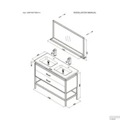 Badkamermeubel Casajoy Miami 120x46x90cm Eiken Met Artificial Stone Wastafel Zwart -Duravit Verkoop badkamermeubel casajoy miami 120x46x90cm eiken met artificial stone wastafel zwart tech