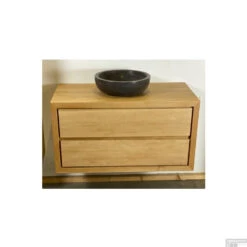 Badkamermeubel Casajoy Oxford 100x50x53cm Naturel Eiken -Duravit Verkoop badkamermeubel casajoy oxford 100x50x53cm licht eiken detail2