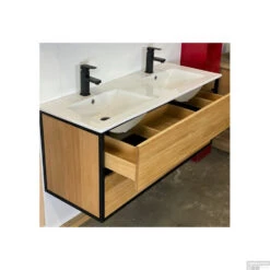 Badkamermeubel Casajoy Wood 120x46x55 Cm Eiken Met Keramieken Wastafel Wit 6 Badkamermeubel Casajoy Wood 120x46x55 Cm Eiken Met Keramieken Wastafel Wit -Duravit Verkoop badkamermeubel casajoy wood 120x46x55 cm eiken met keramieken wastafel wit detail2