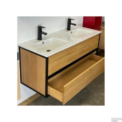 Badkamermeubel Casajoy Wood 120x46x55 Cm Eiken Met Keramieken Wastafel Wit 7 Badkamermeubel Casajoy Wood 120x46x55 Cm Eiken Met Keramieken Wastafel Wit -Duravit Verkoop badkamermeubel casajoy wood 120x46x55 cm eiken met keramieken wastafel wit detail3