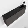 MONDIAZ TURE 120cm Toiletmeubel Dark Grey. EDEN Wastafel Urban Rechts 1 Kraangat