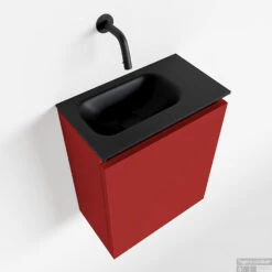 MONDIAZ TURE 40cm Toiletmeubel Fire. EDEN Wastafel Urban Links Geen Kraangat