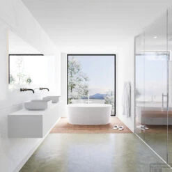 Badkamermeubelset Mondiaz LAGOM 180 Cm Met Topblad Dubbele Wastafel Solid Surface Opzetkom Binx Zonder Kraangaten Mat Wit (2 Laden) 6 Badkamermeubelset Mondiaz LAGOM 180 Cm Met Topblad Dubbele Wastafel Solid Surface Opzetkom Binx Zonder Kraangaten Mat Wit (2 Laden) -Duravit Verkoop badkamermeubel met solid surface wastafel model lagom side white 00211