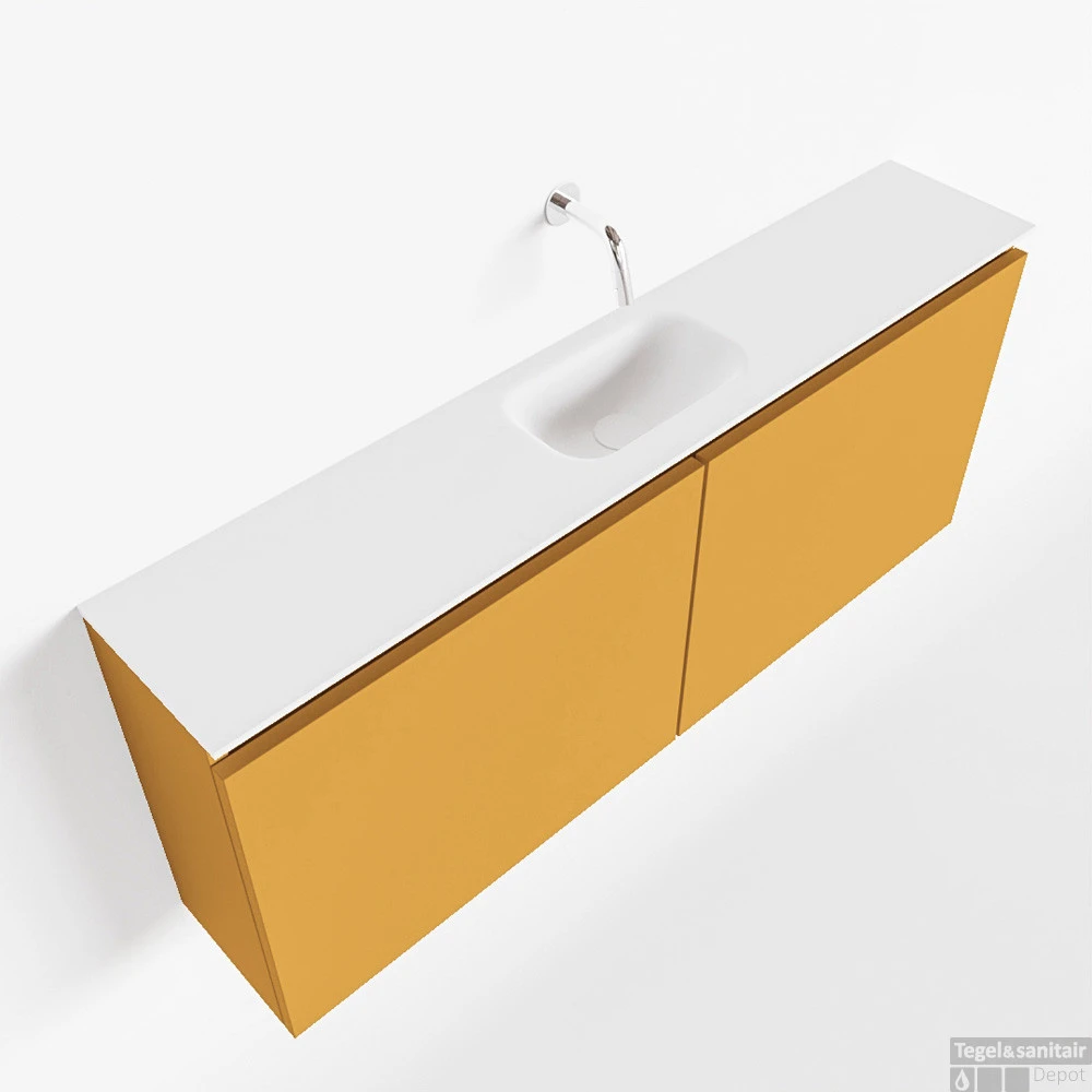 MONDIAZ TURE 120cm Toiletmeubel Ocher. EDEN Wastafel Talc Midden Geen Kraangat 1 MONDIAZ TURE 120cm Toiletmeubel Ocher. EDEN Wastafel Talc Midden Geen Kraangat