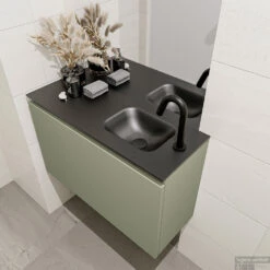 MONDIAZ OLAN 80cm Toiletmeubel Army. LEX Wastafel Urban Rechts 1 Kraangat -Duravit Verkoop badkamermeubel olan army model lex urban right 0017