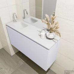 MONDIAZ OLAN 100cm Toiletmeubel Cale. LEX Wastafel Talc Links 1 Kraangat 7 MONDIAZ OLAN 100cm Toiletmeubel Cale. LEX Wastafel Talc Links 1 Kraangat -Duravit Verkoop badkamermeubel olan cale model lex talc right 0021