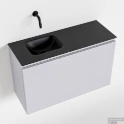 MONDIAZ OLAN 80cm Toiletmeubel Cale. LEX Wastafel Urban Links Geen Kraangat