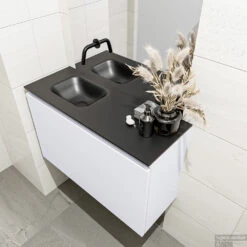 MONDIAZ OLAN 80cm Toiletmeubel Cale. LEX Wastafel Urban Links Geen Kraangat -Duravit Verkoop badkamermeubel olan cale model lex urban right 0016