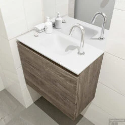 MONDIAZ OLAN 60cm Toiletmeubel Dark Brown. LEX Wastafel Talc Midden 1 Kraangat 7 MONDIAZ OLAN 60cm Toiletmeubel Dark Brown. LEX Wastafel Talc Midden 1 Kraangat -Duravit Verkoop badkamermeubel olan dark brown model lex talc right 00007