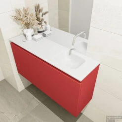 MONDIAZ OLAN 100cm Toiletmeubel Fire. LEX Wastafel Talc Rechts Geen Kraangat 7 MONDIAZ OLAN 100cm Toiletmeubel Fire. LEX Wastafel Talc Rechts Geen Kraangat -Duravit Verkoop badkamermeubel olan fire model lex talc right 0024